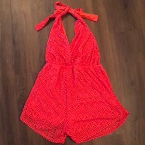 Small Coral Romper